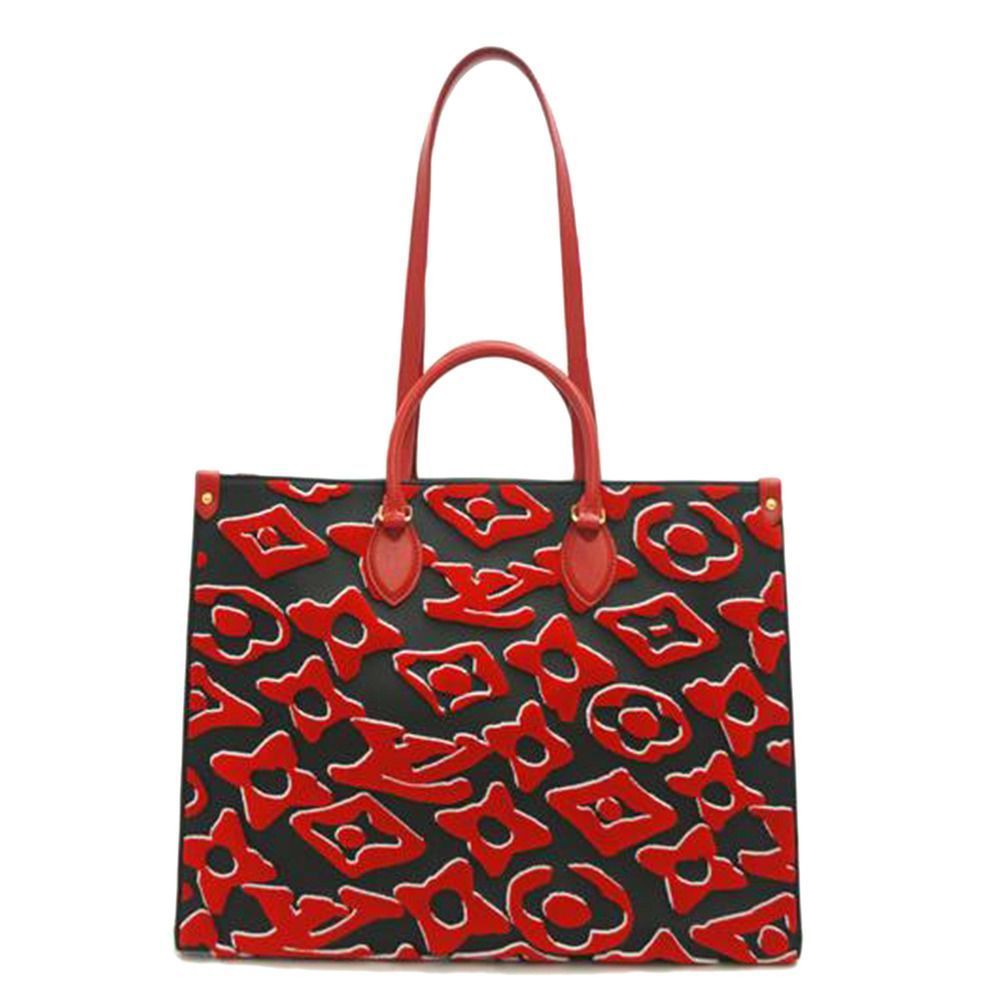 Louis Vuitton On The Go Gm Urs Fisher Tufted Leather Red Black